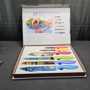 Chef's Vision 6-Piece Masterpiece Series Cutlery Knife Set Van Gogh Art Museum